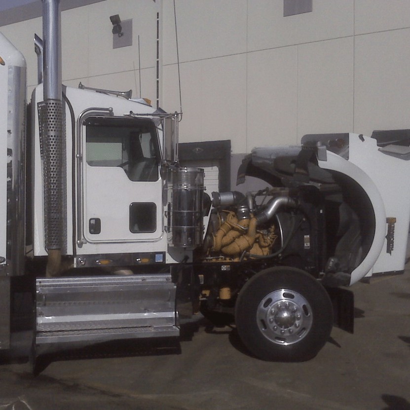 this image shows mobile truck engine repair in Lansing, MI