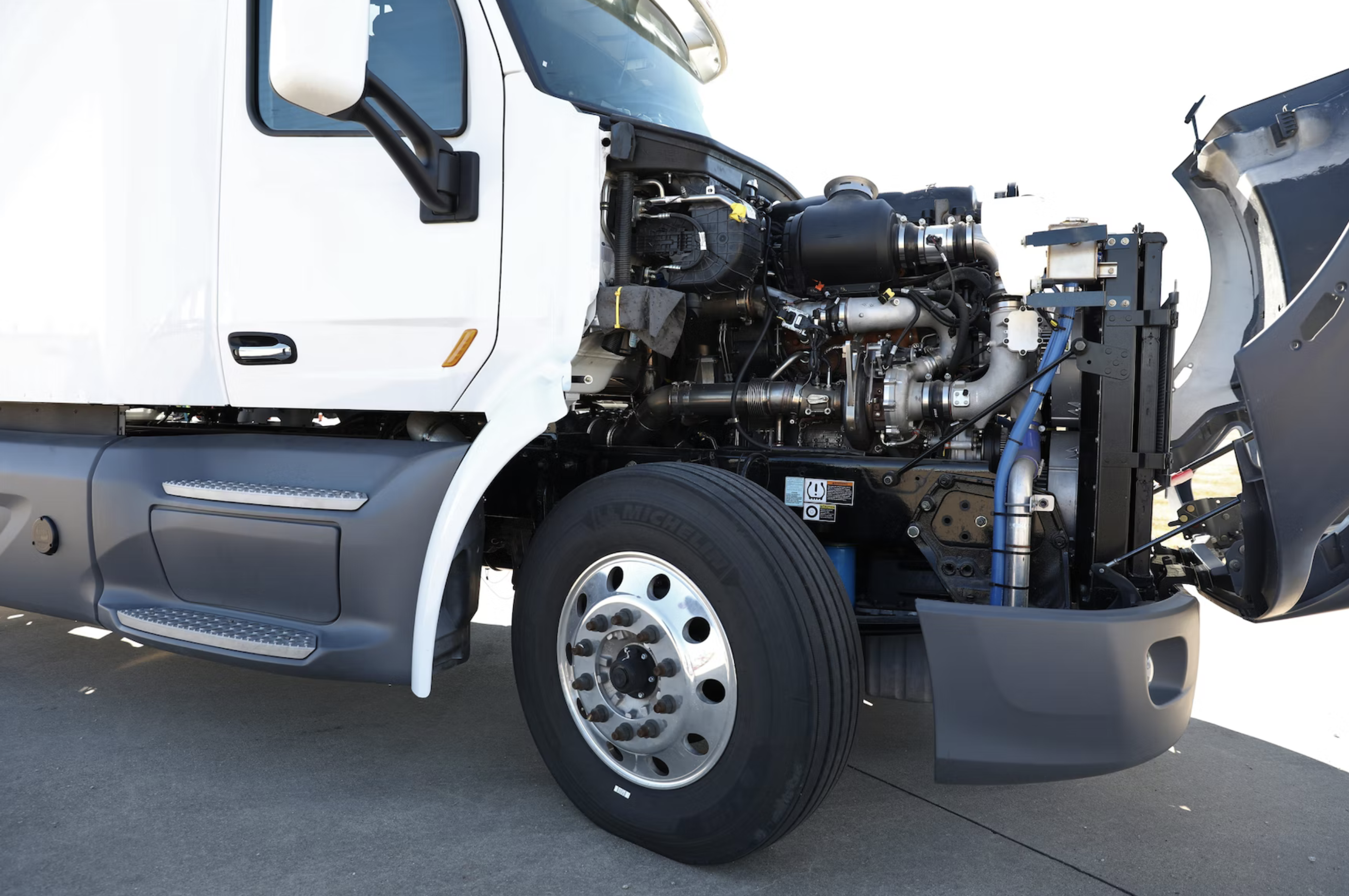 this image shows mobile truck engine repair in Lansing, MI